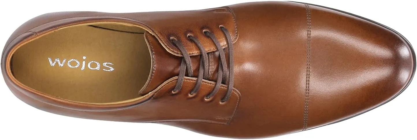 Men's Leather Shoes - Classic Lace-Up Business Smooth Leather Pointe Shoes All Season Shoes
