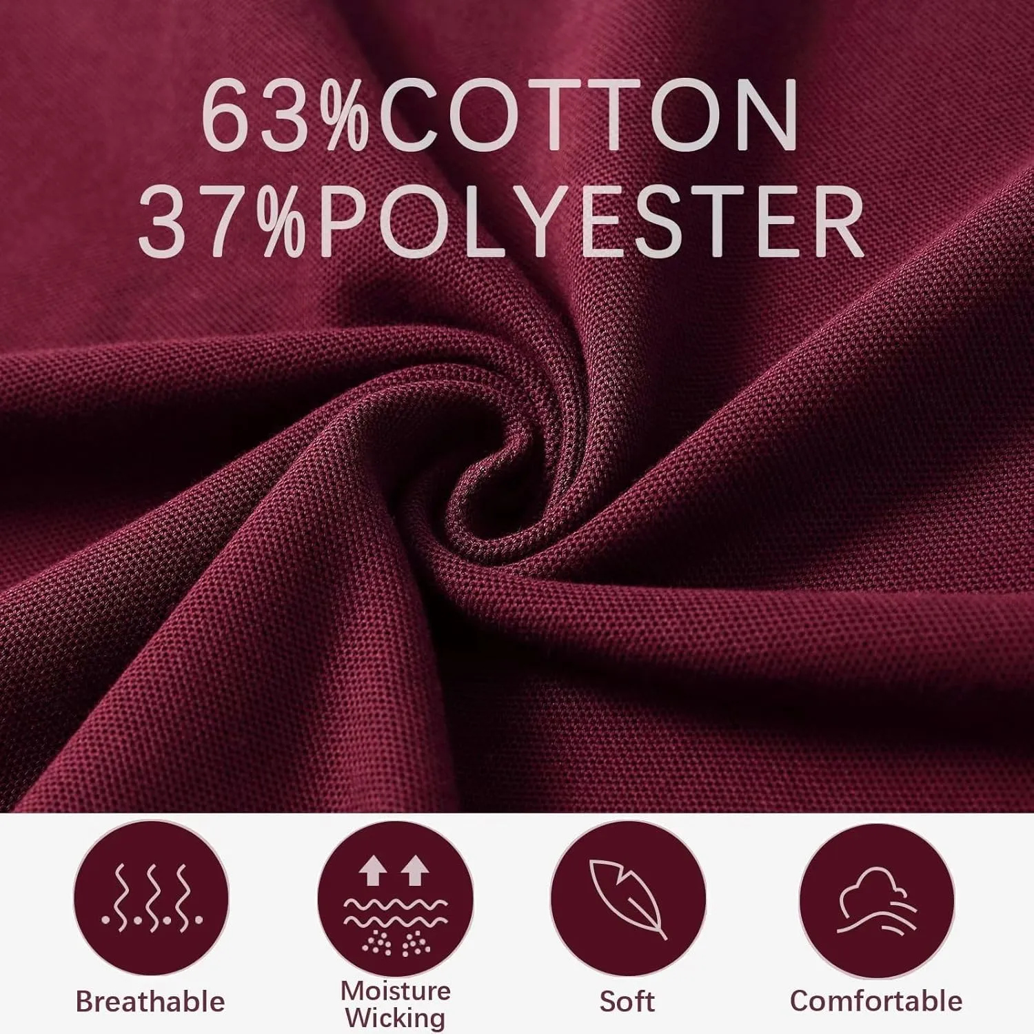 Men's Pique Polo Shirts Long Sleeve Cotton Blend Tipped Casual Collared Polo Shirts Business Classic Fit