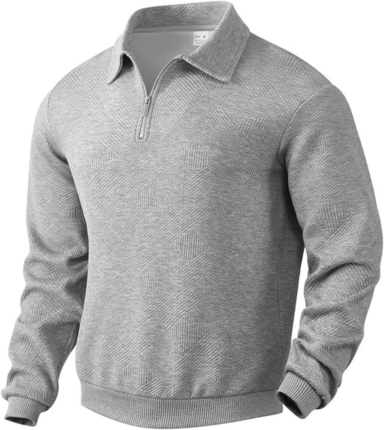 Men's Quarter Zip Shirts Classic Business Golf Polo Shirts for Men Spring Casual Basic Trendy 2025 Pullover