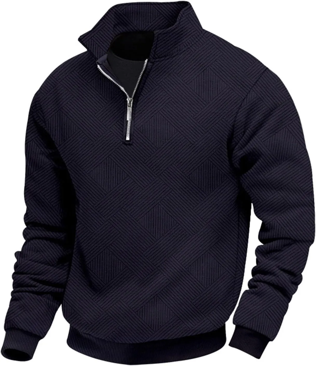 Men's Quarter Zip Shirts Classic Business Golf Polo Shirts for Men Spring Casual Basic Trendy 2025 Pullover