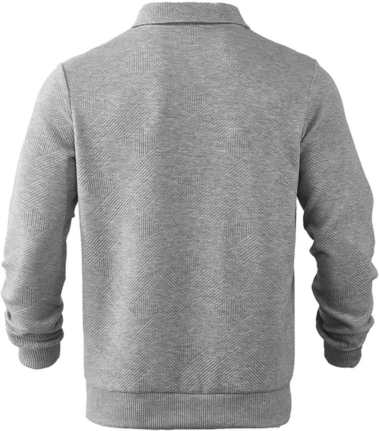Men's Quarter Zip Shirts Classic Business Golf Polo Shirts for Men Spring Casual Basic Trendy 2025 Pullover