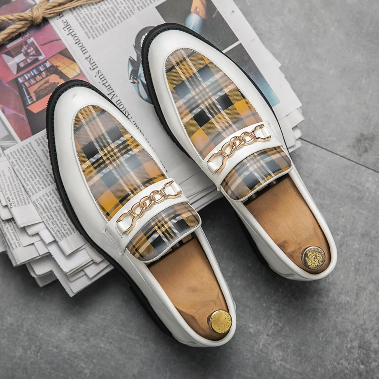 Men's Vintage Classic Leather Oxford Fashion Comfortable Dress Shoes Business Dress Shoes Derby Winged Tip Casual Walking Shoes