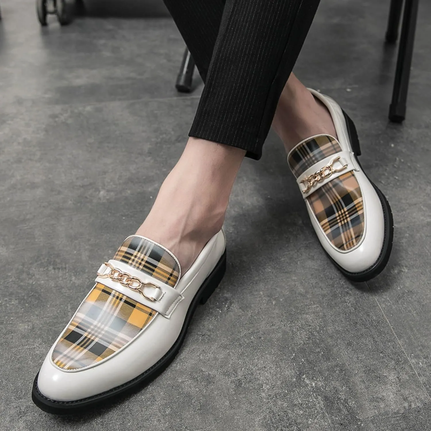 Men's Vintage Classic Leather Oxford Fashion Comfortable Dress Shoes Business Dress Shoes Derby Winged Tip Casual Walking Shoes