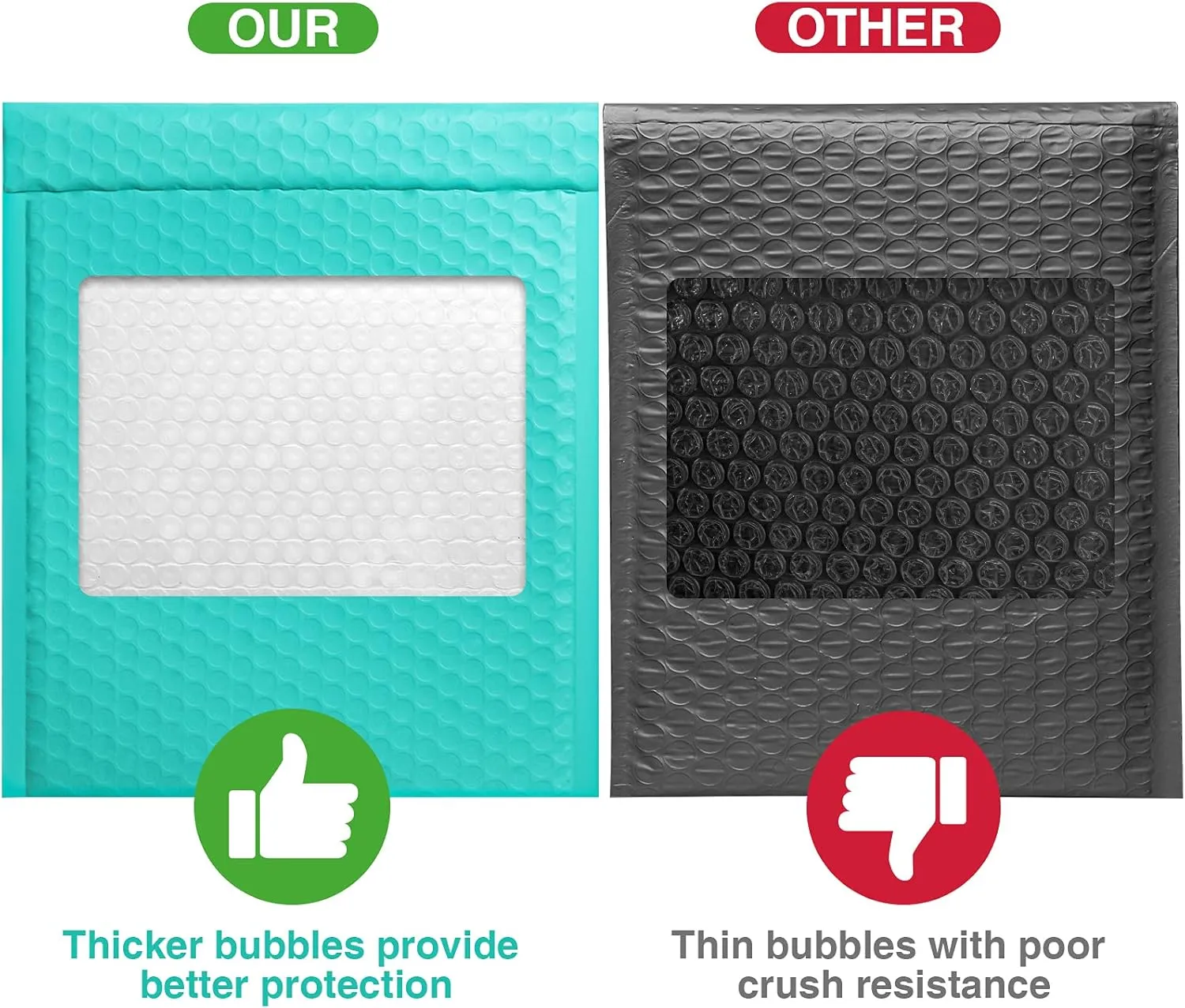Metronic Bubble Mailer, 8.5x12 Inch 25 Pack Padded Envelopes,Self-Seal Waterproof Shipping Bags, Padded Mailers for Packaging,Shipping,Small Business, Boutique, Teal Bulk #2