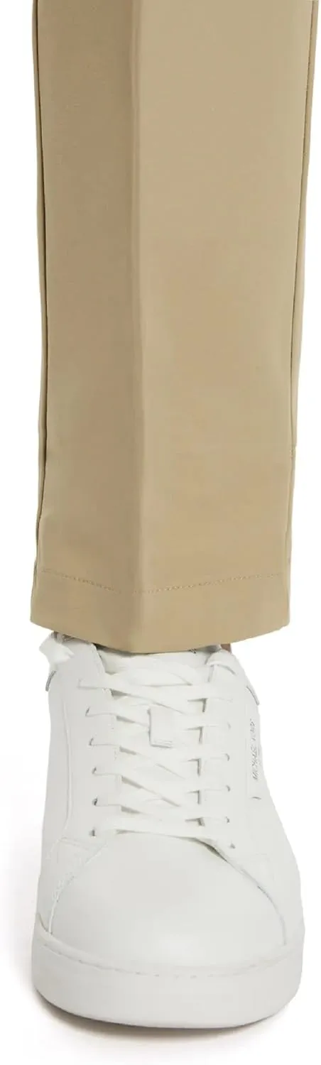 Michael Kors Men’s Bedford Classic Fit Dress Pants | Stretch Fabric Chino Pant | Kahki Pant for Business & Casual Wear