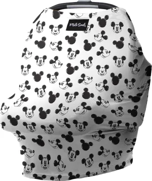 Milk Snob Original Disney 5-in-1 Cover Mickey Mouse Sketch, Privacy for Breastfeeding, Baby Car Seat, Carrier, Stroller, High Chair, Shopping Cart, Lounger Canopy - Newborn Essentials, Nursing Top