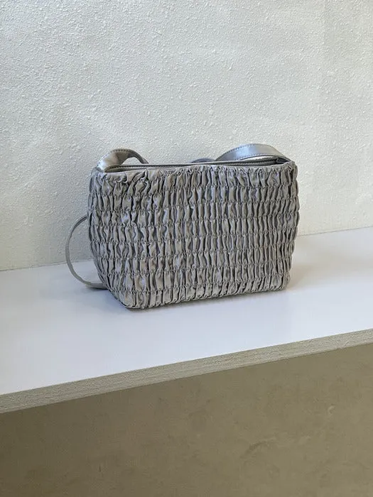 Millie Bag Ruched Silver