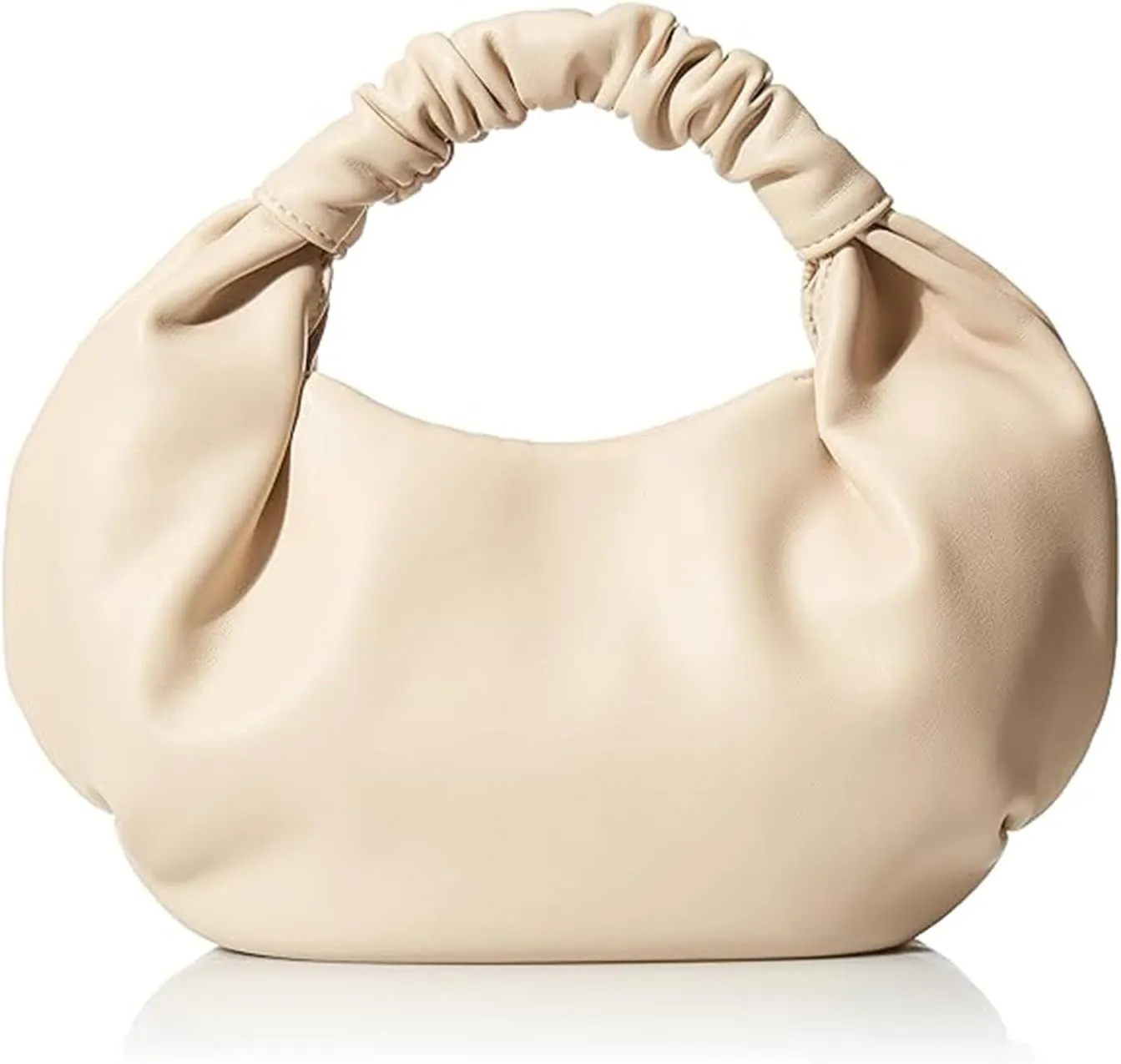 Mini Clutch Purses for Women Soft Leather Hobo Tote Bags for Women Small Handbags Cloud-Shaped Top Handle Dumpling Bag