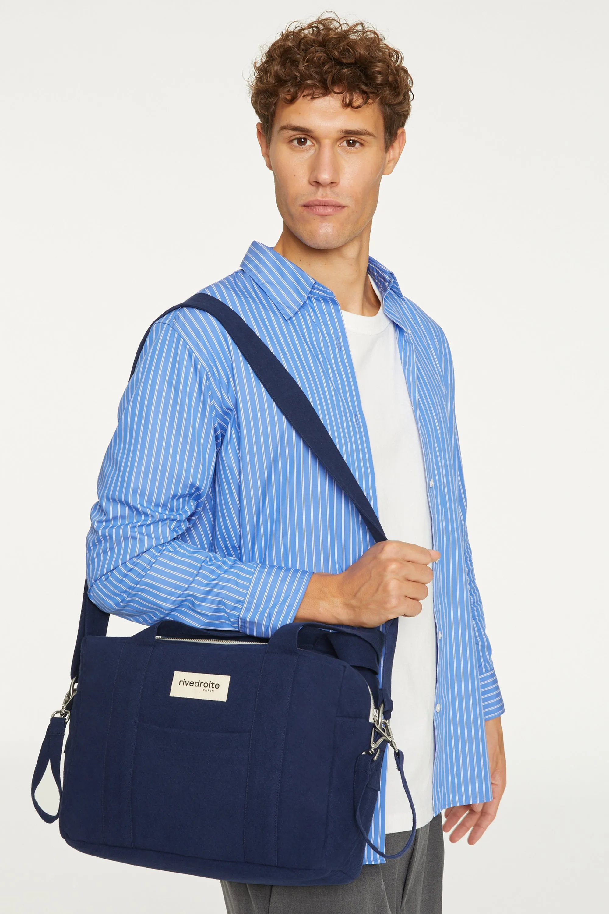 Mini Darcy the anti diaper bag - Recycled cotton Midnight Blue