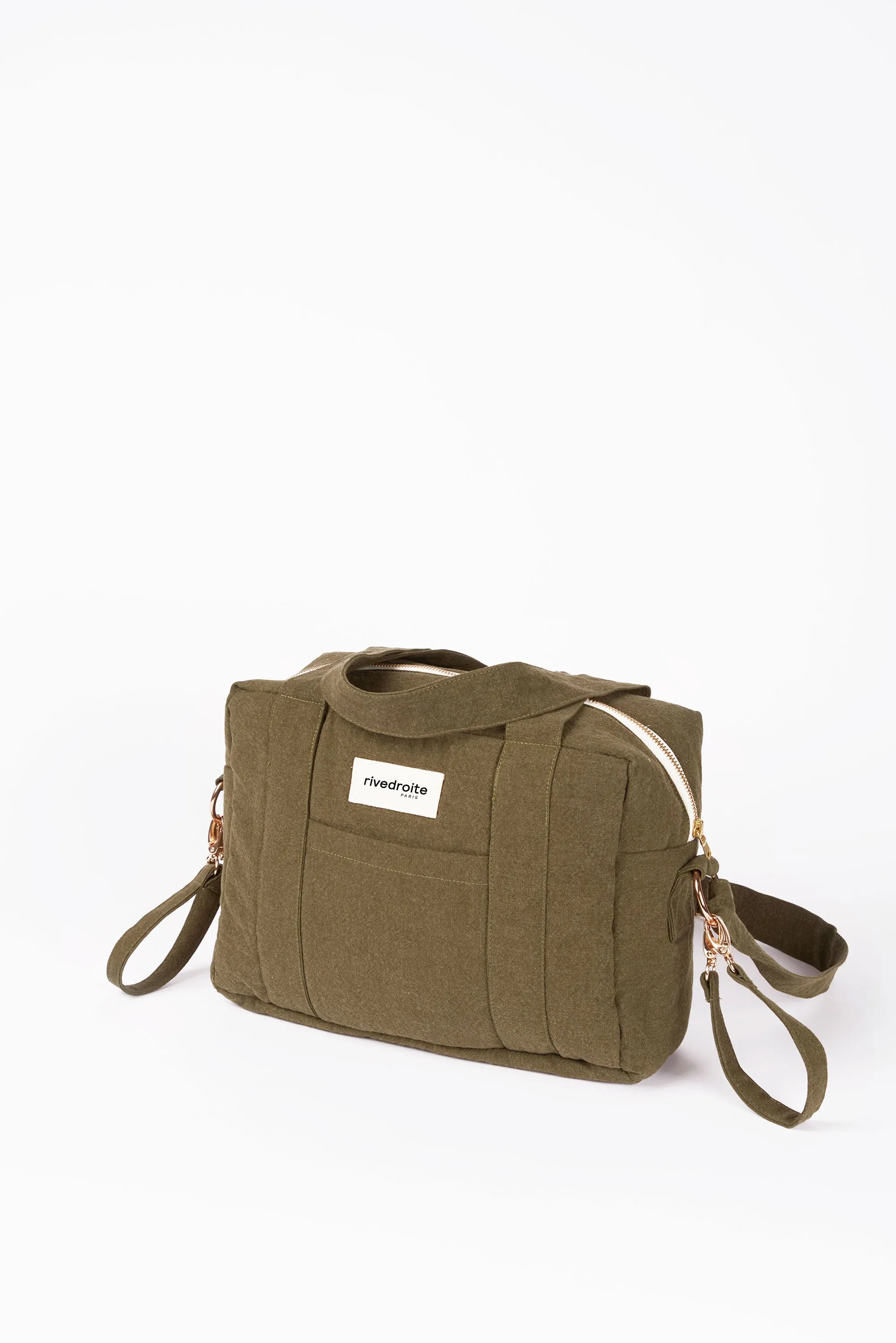 Mini Darcy the anti diaper bag - Recycled cotton Military Green