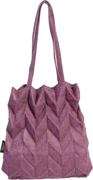 Minimalist Reto Classic Pleated Detail Tote Hand Bag