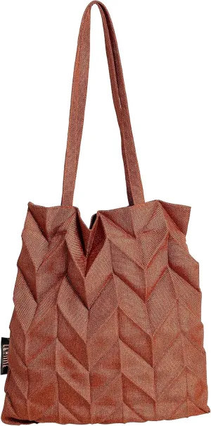 Minimalist Reto Classic Pleated Detail Tote Hand Bag