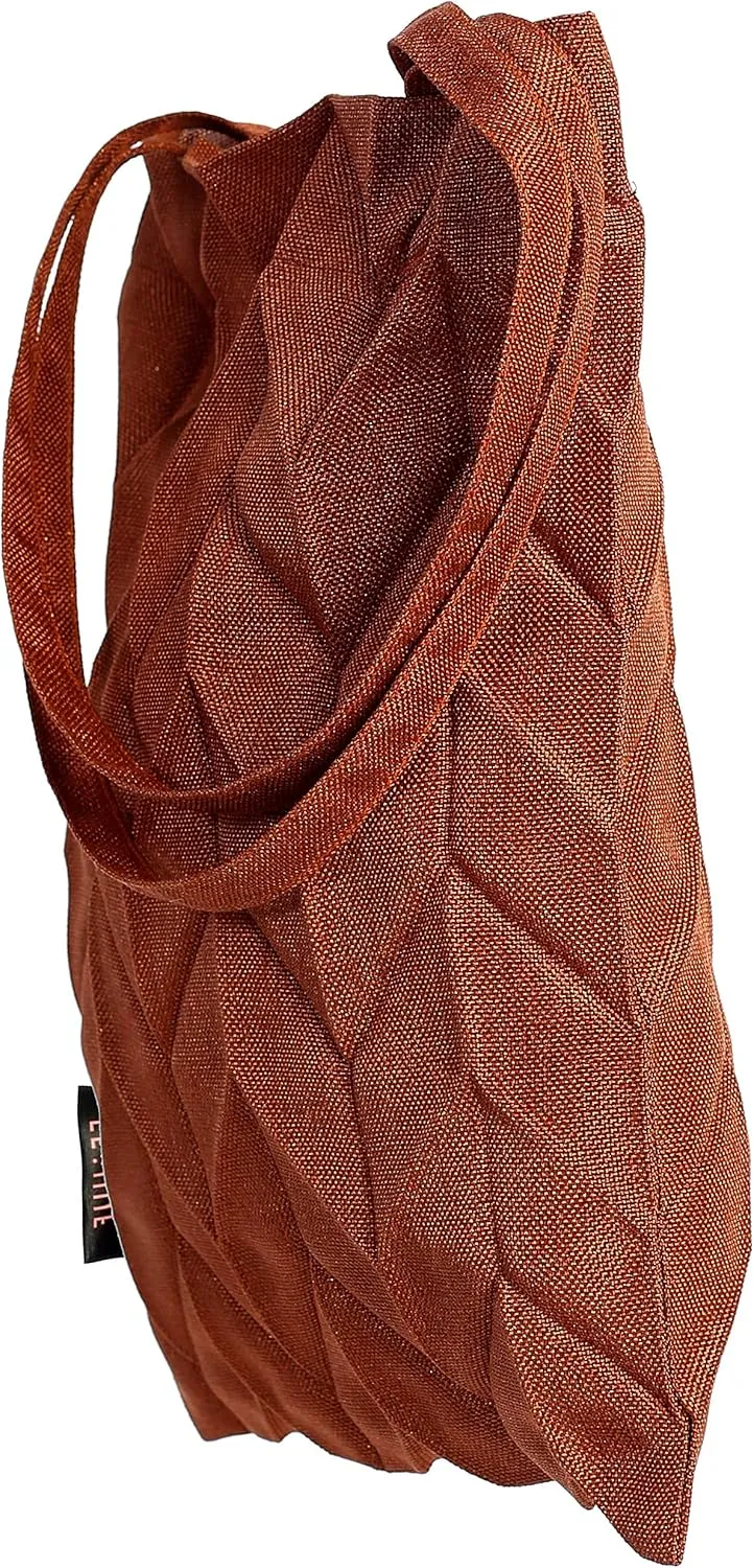 Minimalist Reto Classic Pleated Detail Tote Hand Bag