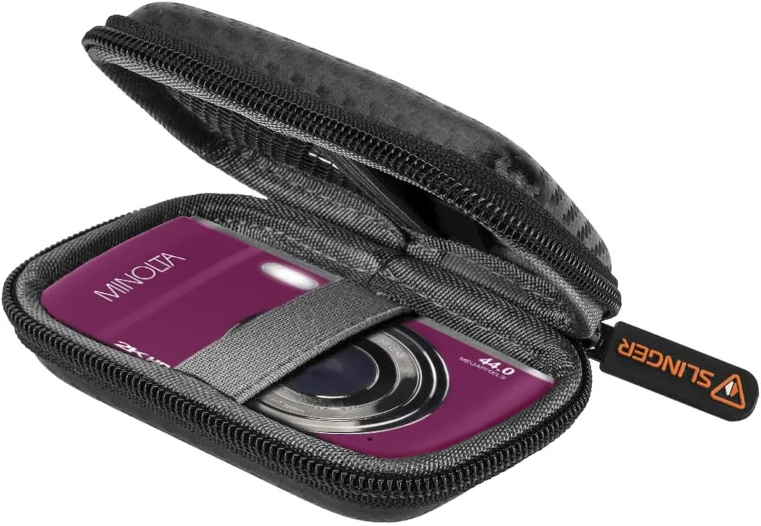 Minolta MND20 44 MP 2.7K Ultra HD Digital Camera with Slinger Camera case (Magenta)
