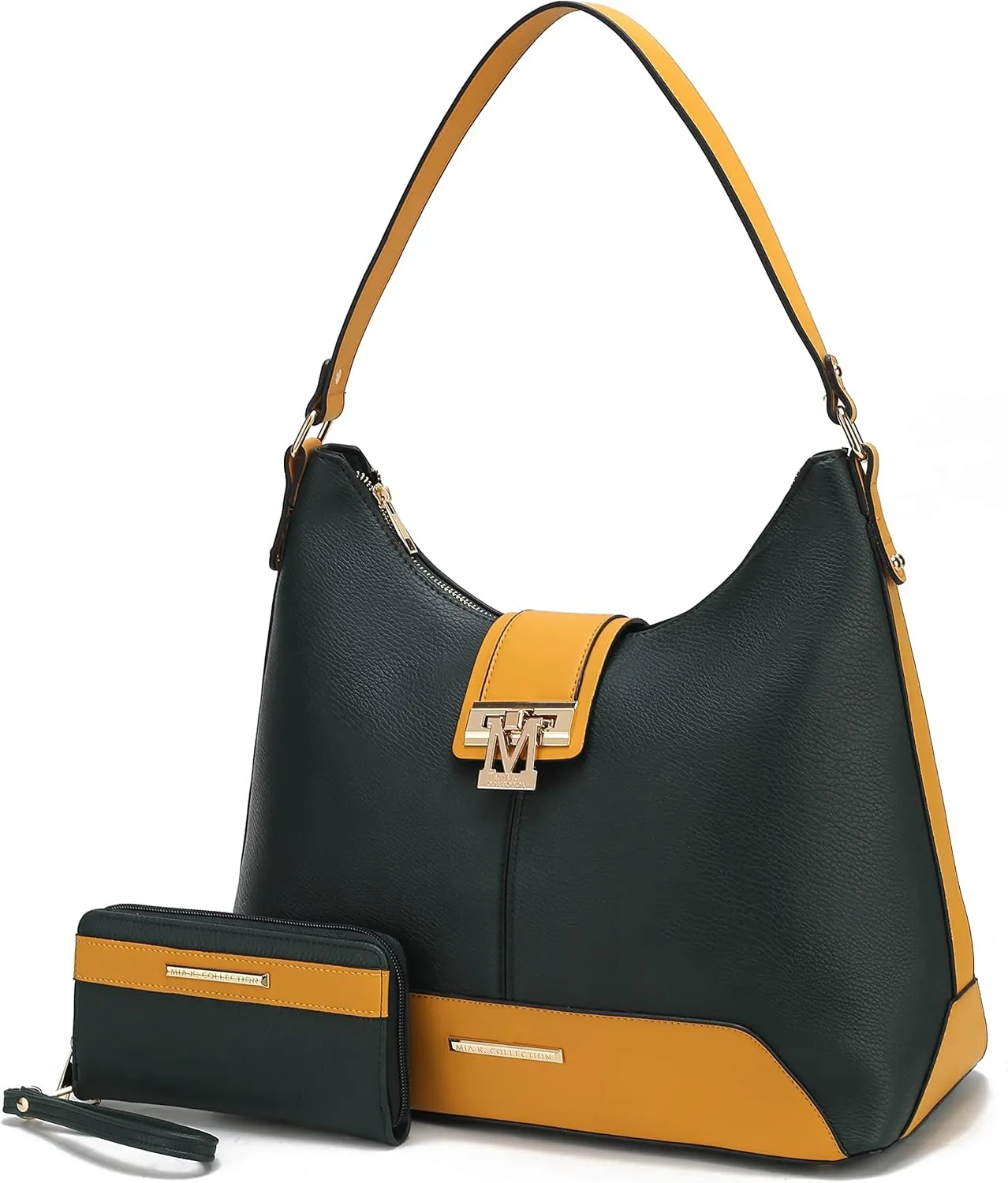 MKF Collection Hobo Bag for Women & Wristlet Wallet Set, Vegan Leather Handbag Purse Set, Shoulder bag by Mia k