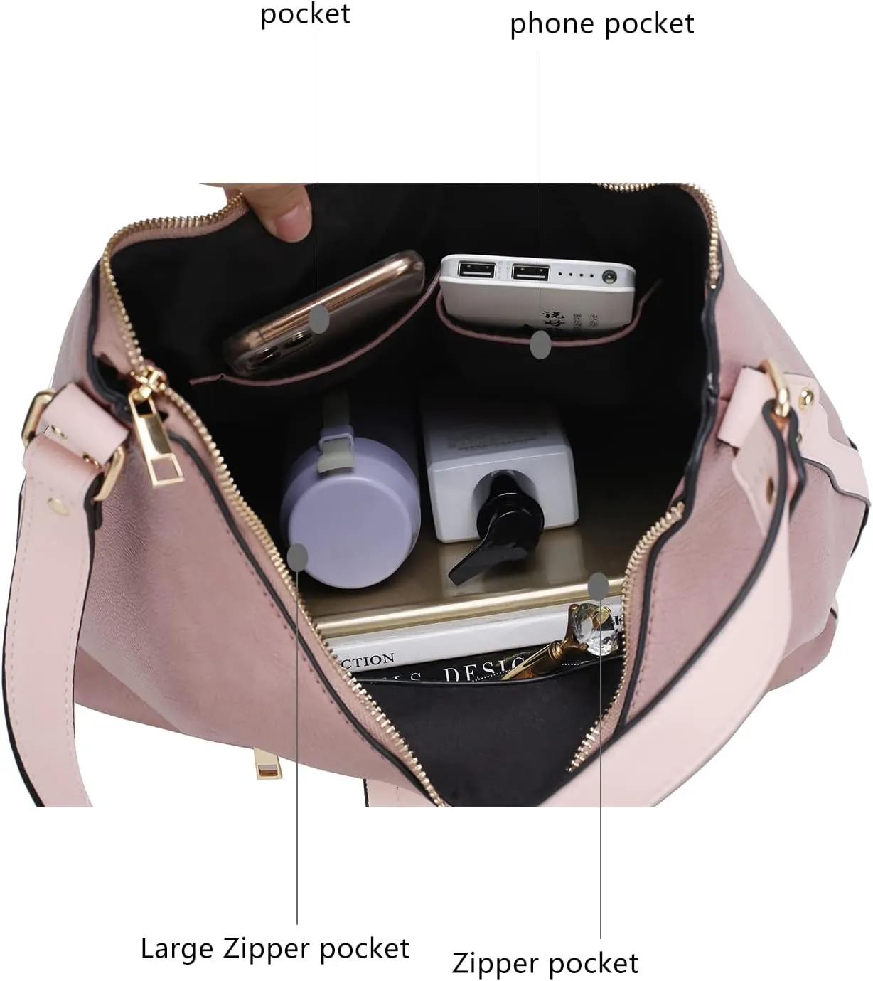 MKF Collection Hobo Bag for Women & Wristlet Wallet Set, Vegan Leather Handbag Purse Set, Shoulder bag by Mia k