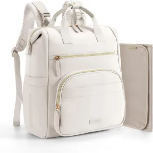 mommore Neoprene Diaper Bag Backpack Small Lightweight Baby Diaper Bags Water Resistant Diaper Backpack for Boys Girls Newborn with Changing Pad, Stroller Straps