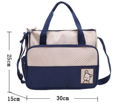 Mommy Bag Multi-functional Flower Scallop Size Five-piece Set Mommy Bag Portable