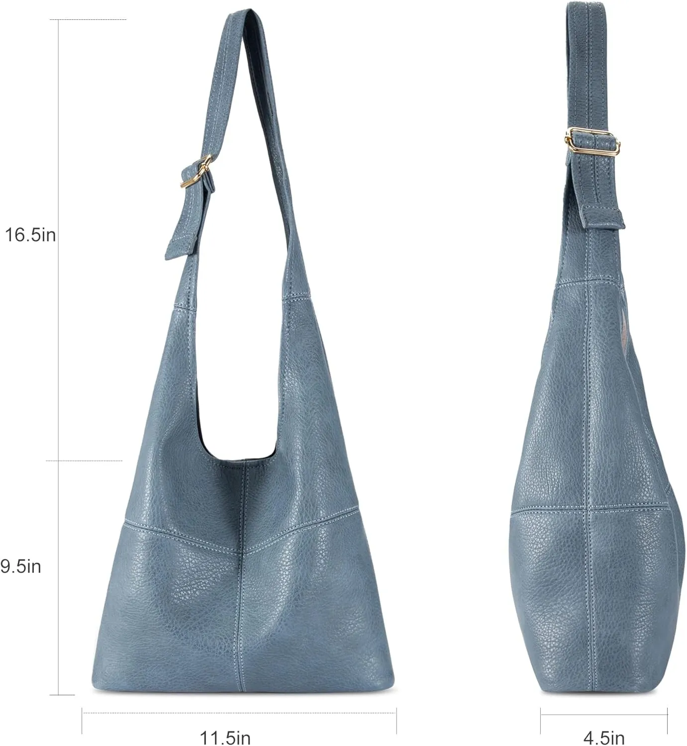 Montana West Hobo Bags Purse for Women Ultra Soft Foldable Shoulder Slouchy Handbags with Cosmetic bag
