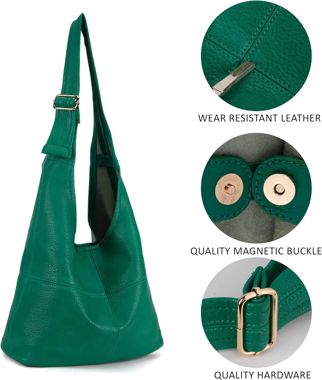 Montana West Hobo Bags Purse for Women Ultra Soft Foldable Shoulder Slouchy Handbags with Cosmetic bag