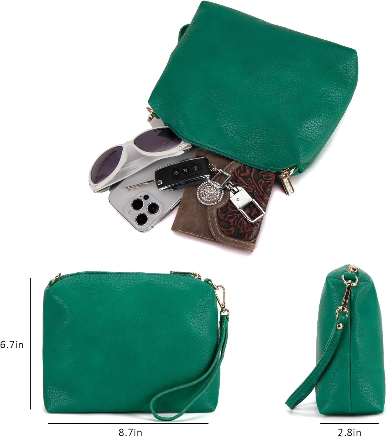 Montana West Hobo Bags Purse for Women Ultra Soft Foldable Shoulder Slouchy Handbags with Cosmetic bag