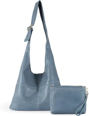 Montana West Hobo Bags Purse for Women Ultra Soft Foldable Shoulder Slouchy Handbags with Cosmetic bag