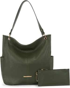 Montana West Hobo Purses for Women Soft Top Handle Shoulder Bag with Wallet Set