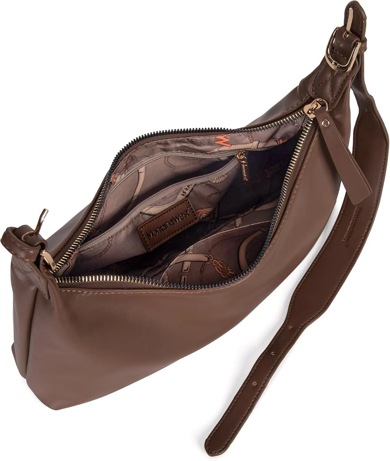 Montana West MEDIUM Shoulder Purses for Women Crescent Hobo Bags Trendy Purses