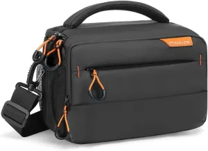 MOSISO Camera Bag, Small Camera Case for Photographers, Compact Camera Shoulder Bags for DSLR/SLR/Mirrorless Cameras, Waterproof Crossbody Padded Camera Bag with Rain Cover for Canon/Nikon/Sony, Black