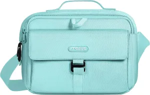 MOSISO Camera Shoulder Bag Case Crossbody Sling Purse, DSLR/SLR/Mirrorless Compact Padded Photography Handbag with Rain Cover Compatible with Canon/Nikon/Sony Cameras and Lenses, Mint Green