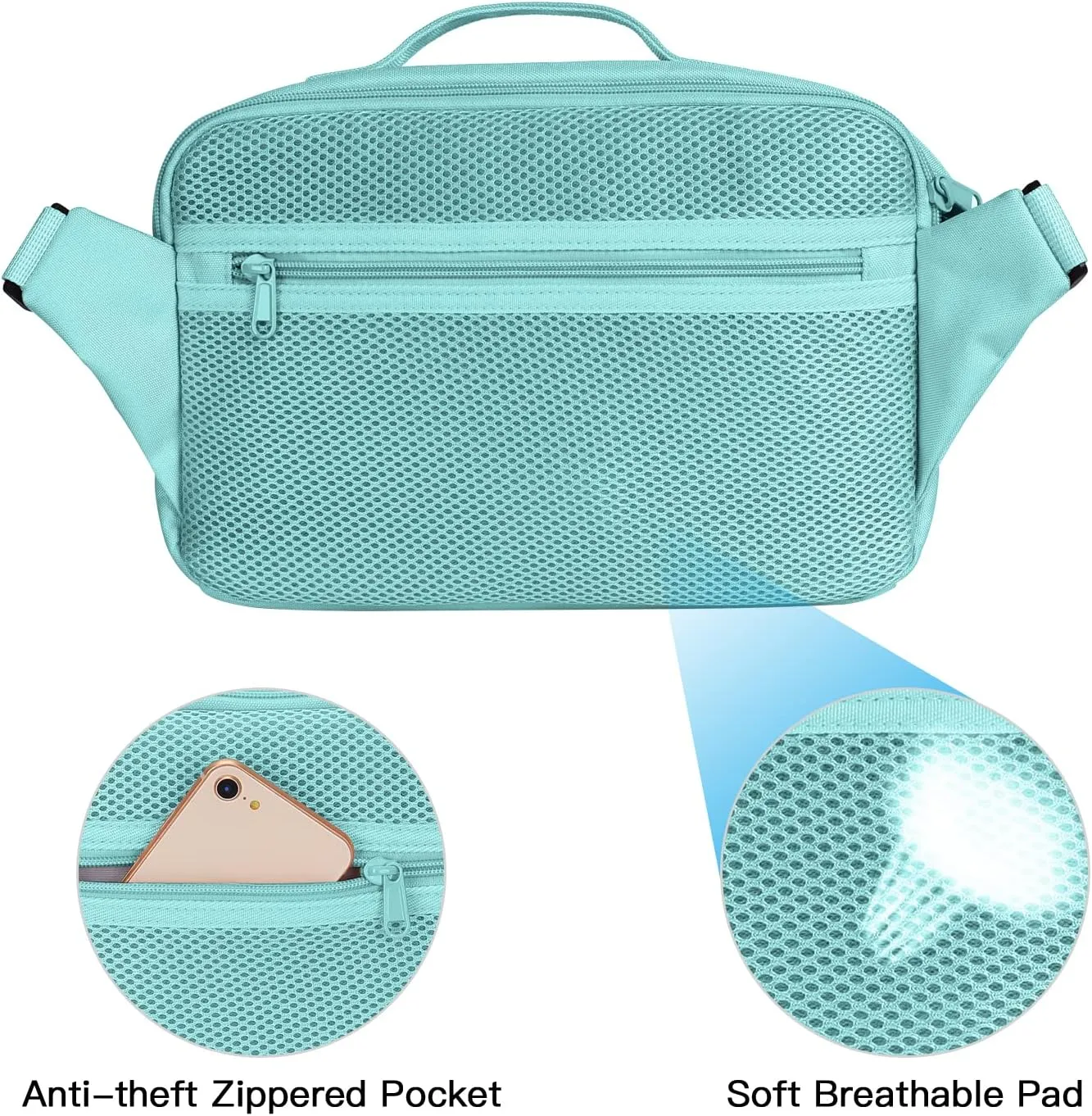 MOSISO Camera Shoulder Bag Case Crossbody Sling Purse, DSLR/SLR/Mirrorless Compact Padded Photography Handbag with Rain Cover Compatible with Canon/Nikon/Sony Cameras and Lenses, Mint Green