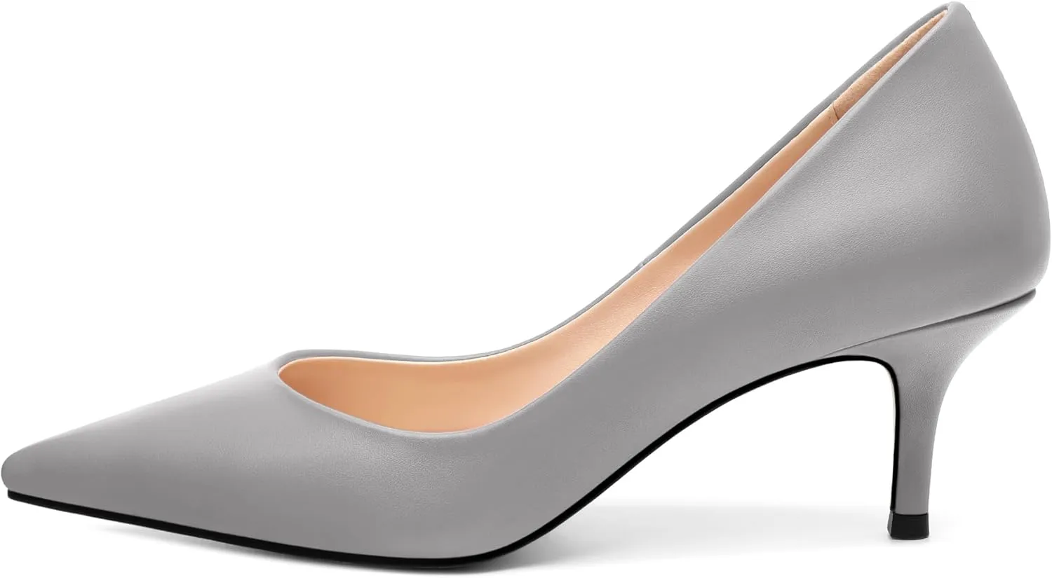 MOVINSTEPS Closed Pointed Toe Low Heels Pumps for Women Comfortable Classic Wedding Business Dressy Shoes 2.5 Inch