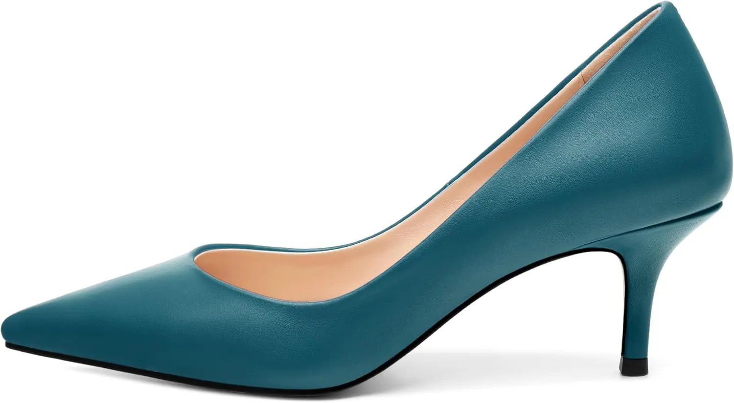 MOVINSTEPS Closed Pointed Toe Low Heels Pumps for Women Comfortable Classic Wedding Business Dressy Shoes 2.5 Inch