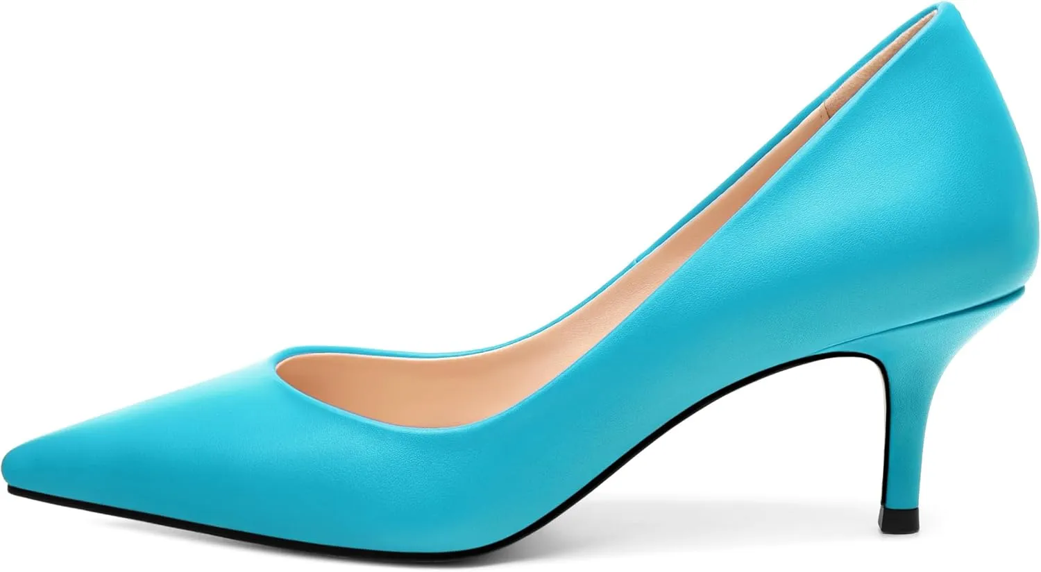 MOVINSTEPS Closed Pointed Toe Low Heels Pumps for Women Comfortable Classic Wedding Business Dressy Shoes 2.5 Inch