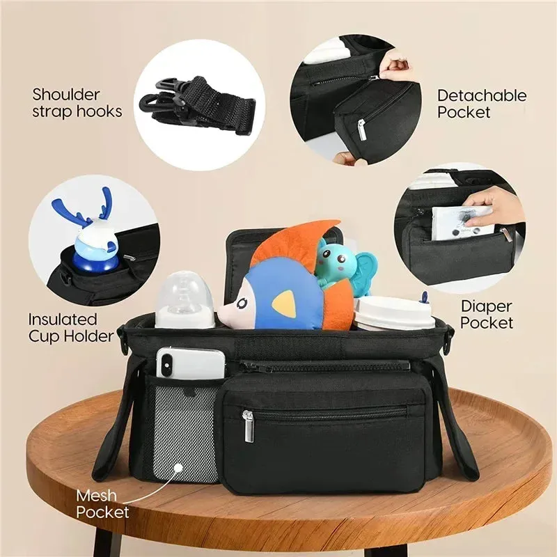 Mummy Large Capacity Travel Hanging Bag Phone Bottle Holder Pram Diaper Bags