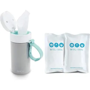 Munchkin Brica - Clean-to-Go Wipe Dispenser & Wipes - Starter Pack