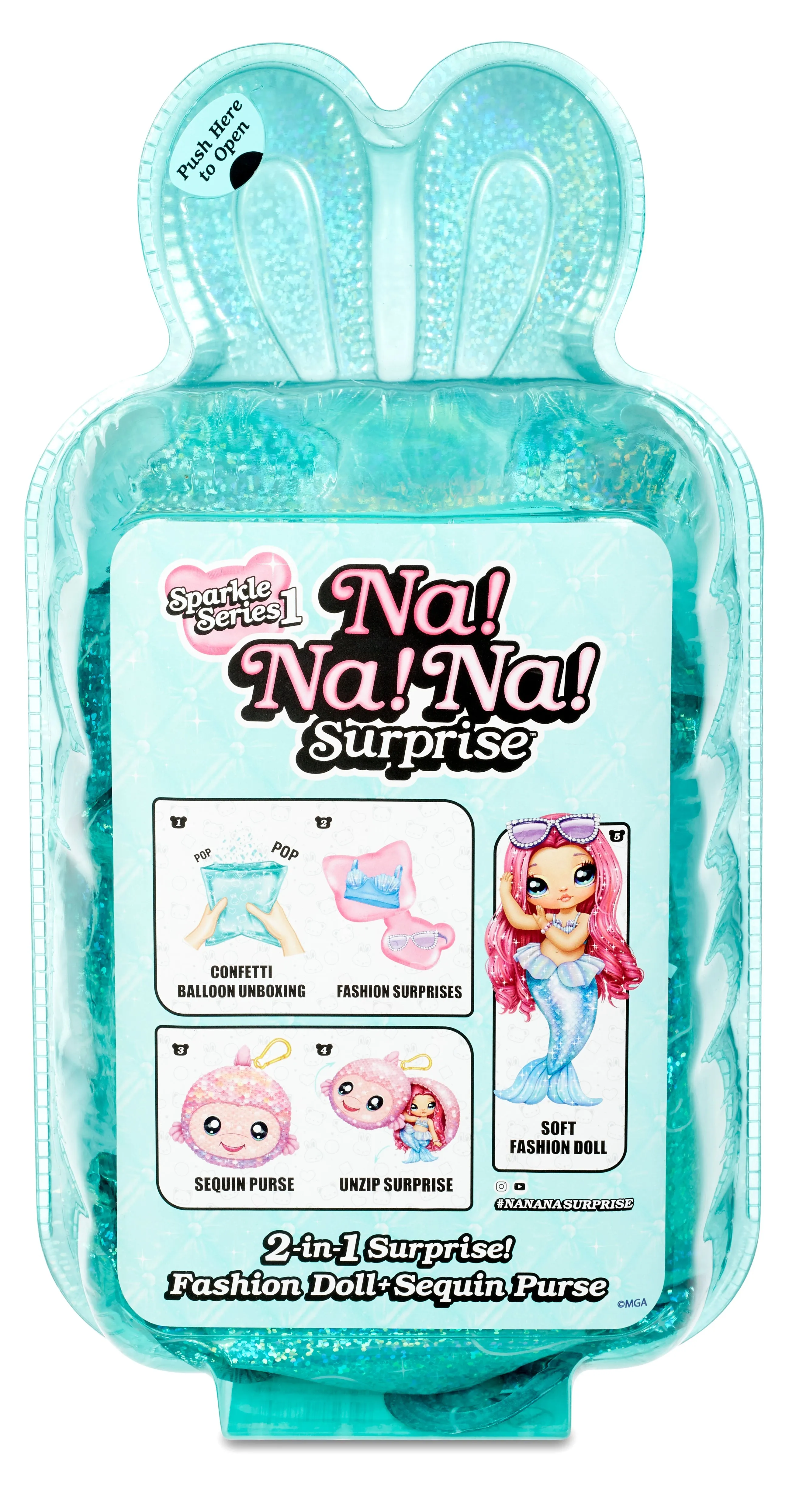 Na! Na! Na! Surprise 2-In-1 Pom Doll Sparkle Series 1