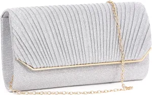Naimo Flap Dazzling Small Clutch Bag Evening Bag With Detachable Chain