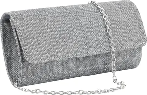 Naimo Flap Dazzling Small Clutch Bag Evening Bag With Detachable Chain