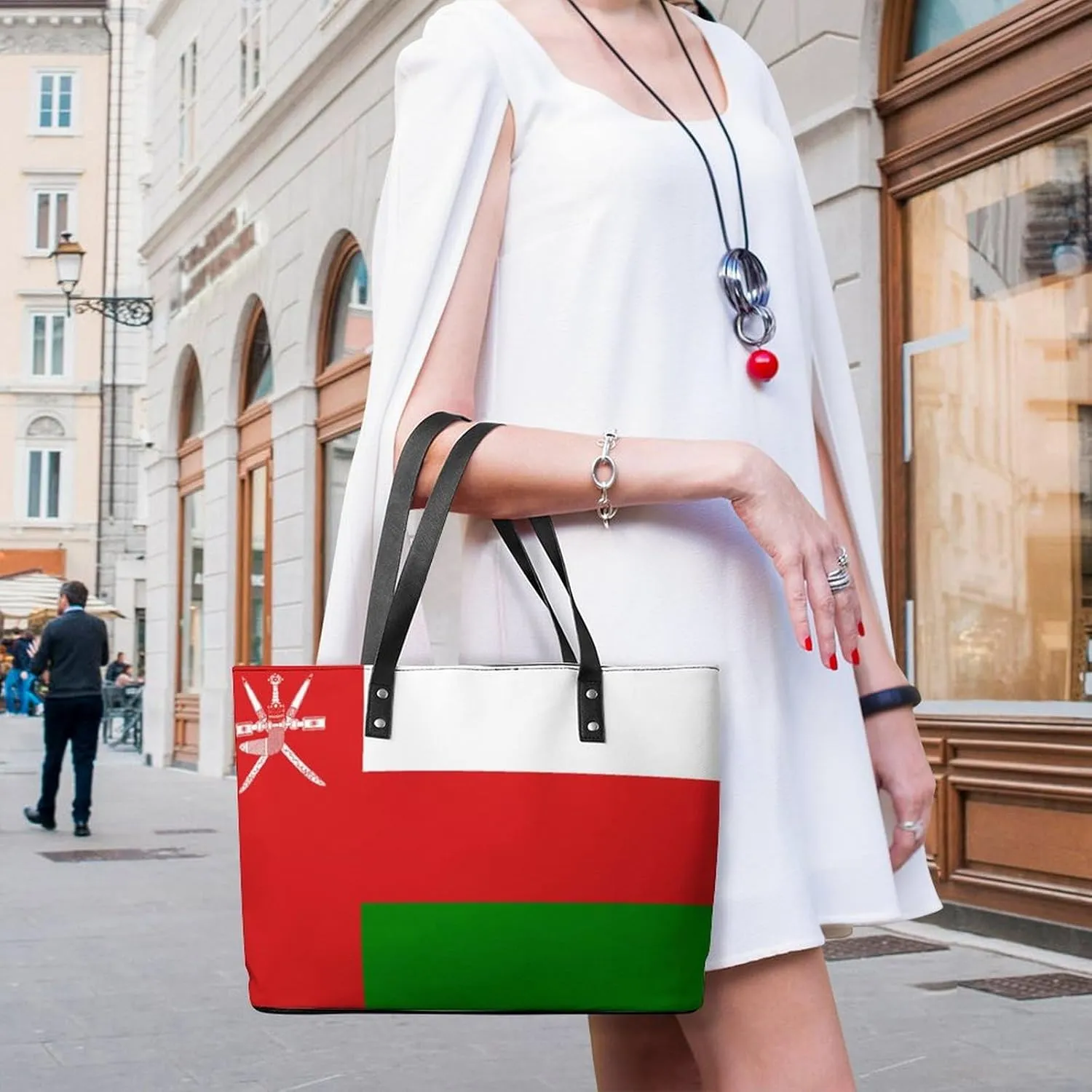 Namibia Flag Leather Tote Handbag for Women Spacious Work Bag Stylish Hobo Purse