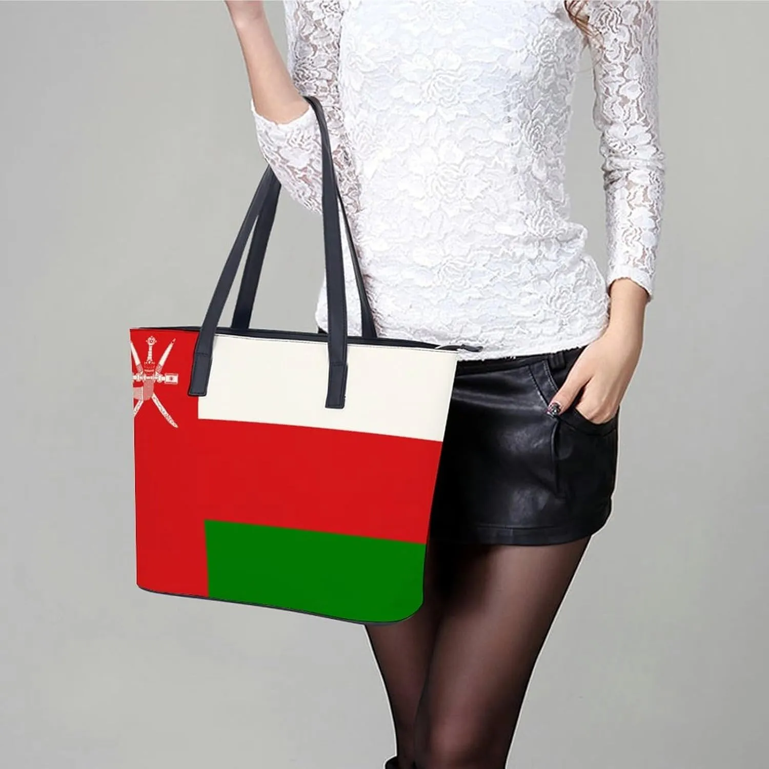 Namibia Flag Leather Tote Handbag for Women Spacious Work Bag Stylish Hobo Purse