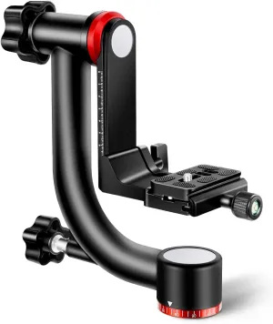NEEWER Gimbal Tripod Head Professional Heavy Duty Aluminum Alloy with Arca Type Quick Release Plate, GM101 Supports Smoother 360 Degree Panoramic Shooting for DSLR Camera Up to 30lbs/13.6kg