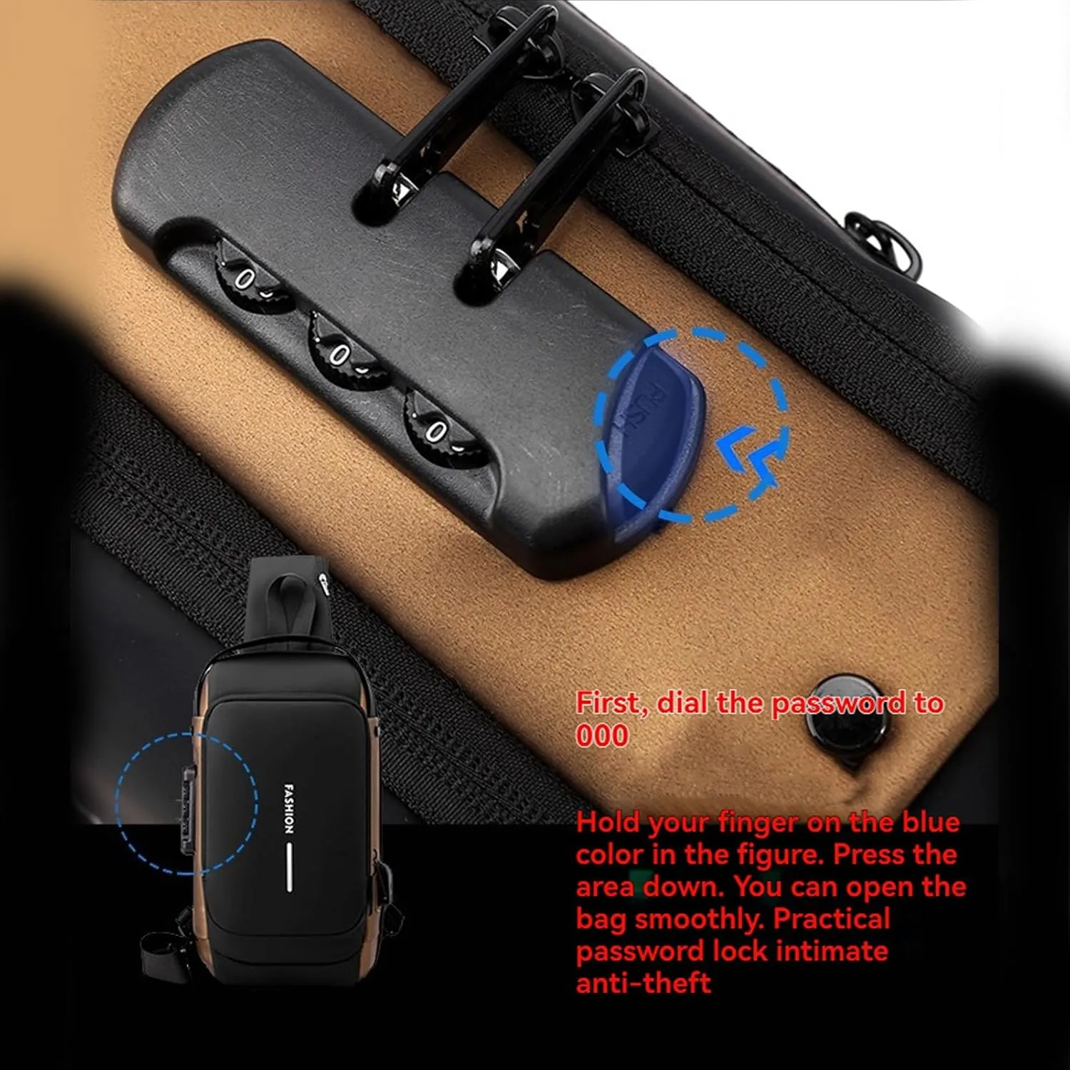 New Carbon Fiber Streamline Anti-Theft Sling Bag, Waterproof Shoulder Backpack, for Travel Gym Sports (Black with Gold)