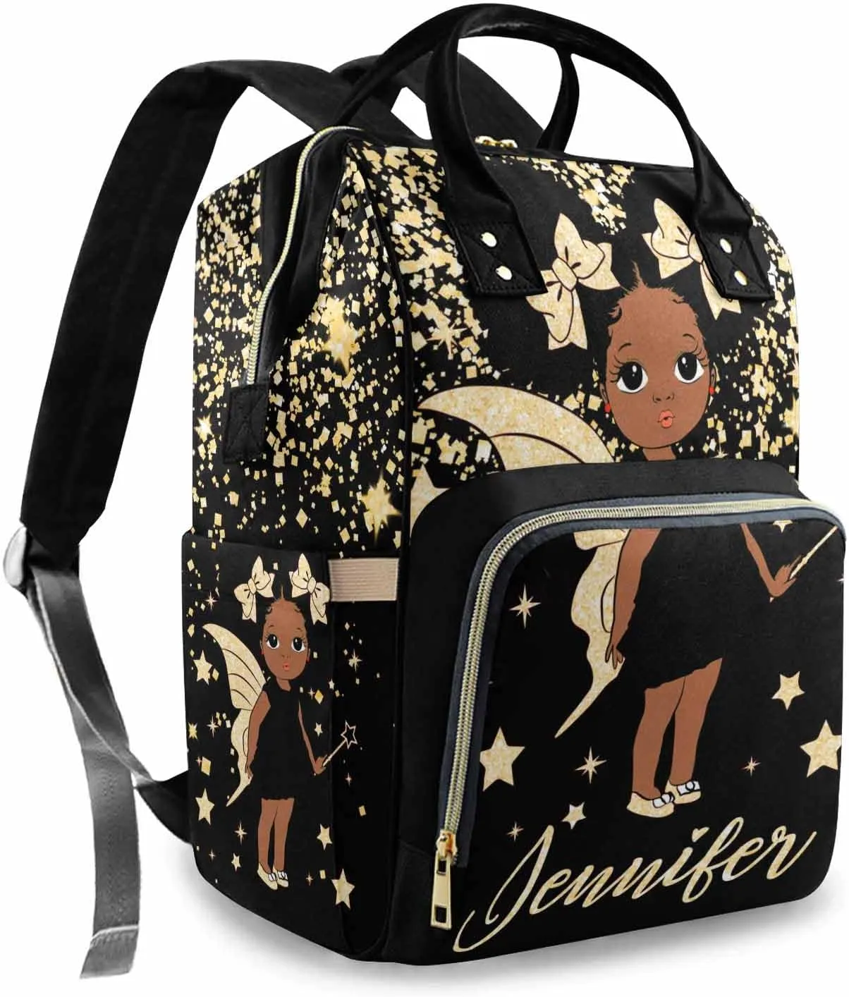 Newcos Custom Name Diaper Bag Backpack Large Capacity Diaper Backpack for Women Men, Personalized Mommy Nursing Daypack Waterproof Diaper Bag with Multi Pocket & Large Capacity