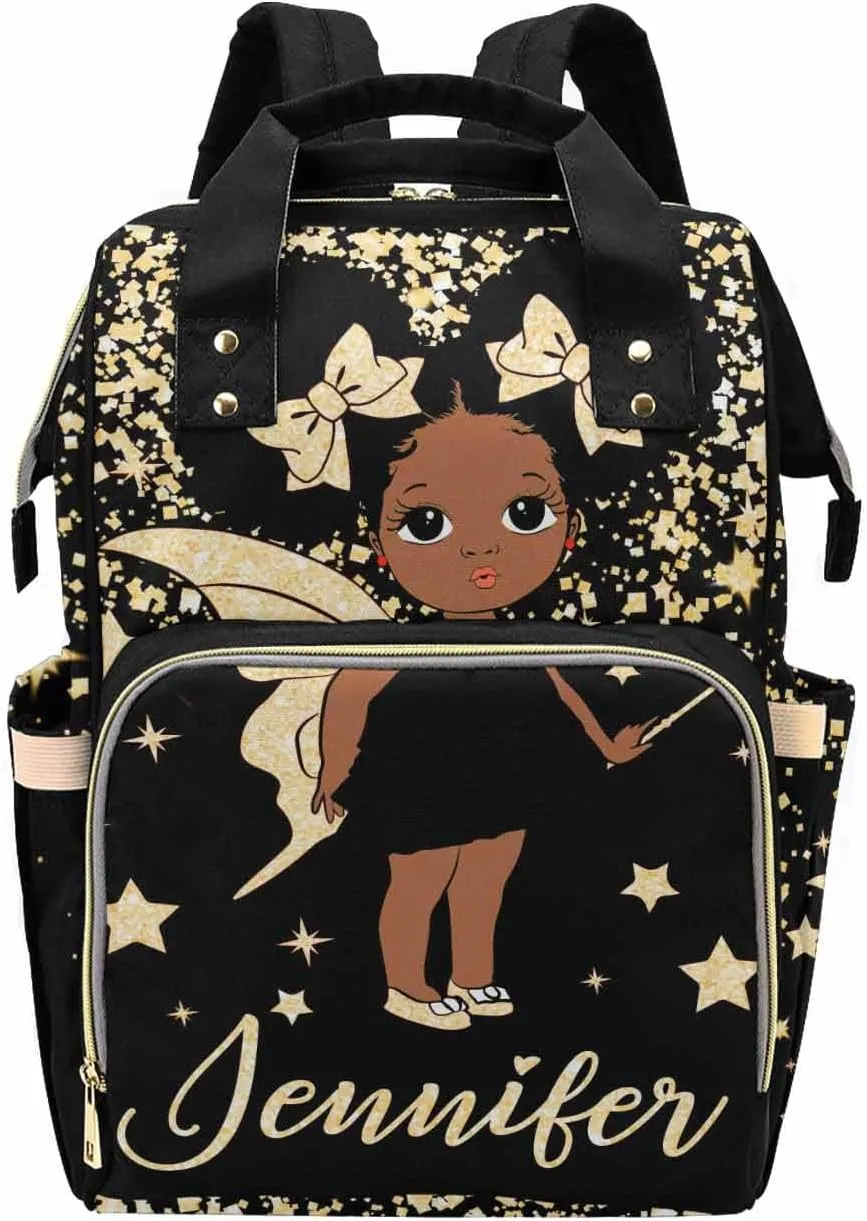 Newcos Custom Name Diaper Bag Backpack Large Capacity Diaper Backpack for Women Men, Personalized Mommy Nursing Daypack Waterproof Diaper Bag with Multi Pocket & Large Capacity
