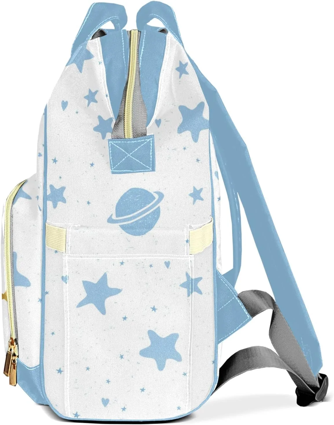 Night Moon Sheep Star Personalized Large Capacity Diaper Bags,Custom Name Backpack Casual Daypack Bag Nappy Bag Gifts