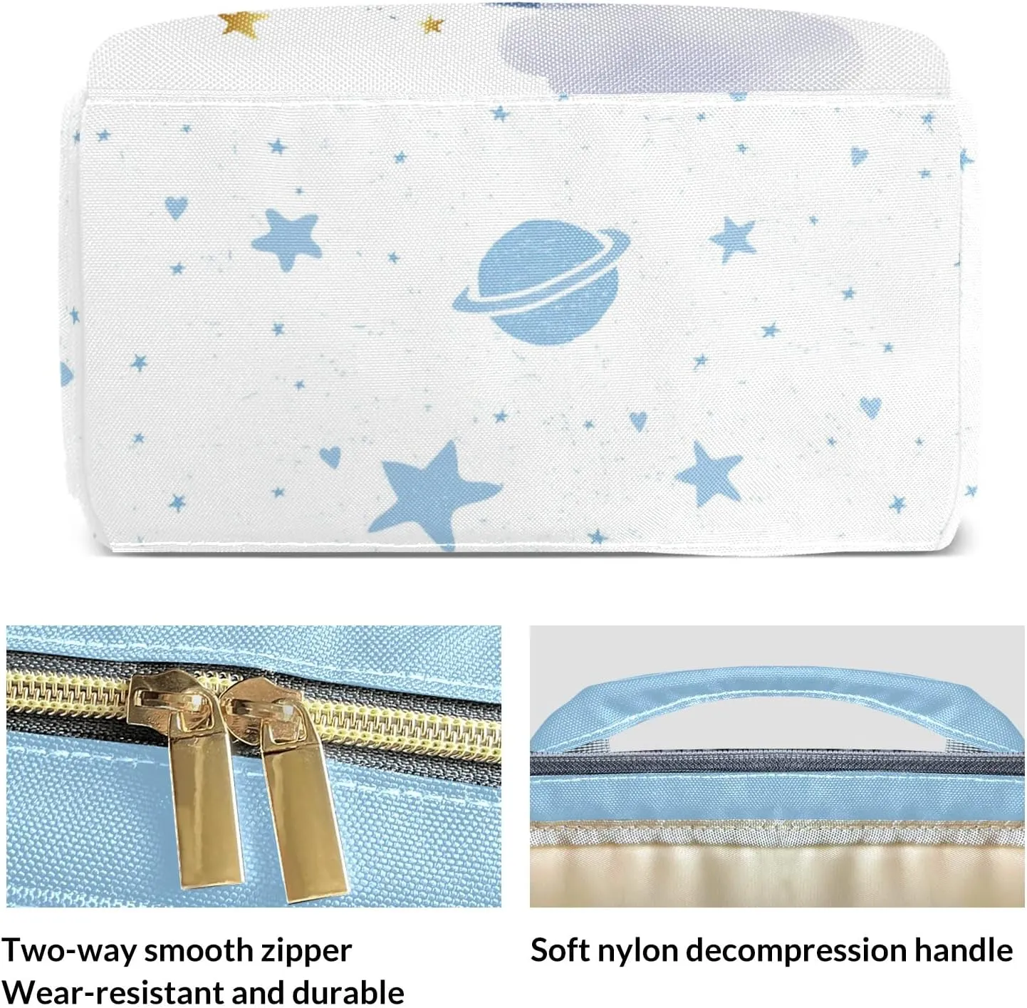 Night Moon Sheep Star Personalized Large Capacity Diaper Bags,Custom Name Backpack Casual Daypack Bag Nappy Bag Gifts