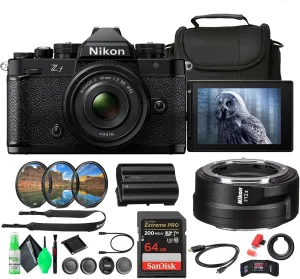 Nikon Z fc DX-Format Mirrorless Camera with NIKKOR Z 28mm f/2.8 (SE) Lens (1673B)   Nikon FTZ II Mount Adapter   64GB Memory Card   Camera Bag   Cleaning Kit   HDMI/Micro Cable   More