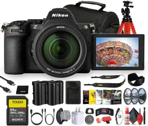 Nikon Z5 II Mirrorless Camera with 24-200mm f/4-6.3 VR Lens (1688) | Full-Frame 24.5MPs   64GB Card   EN-EL15C Battery   Photo Software   Lens Kit   HDMI/Micro Cable   Flexible Tripod   More (Renewed)