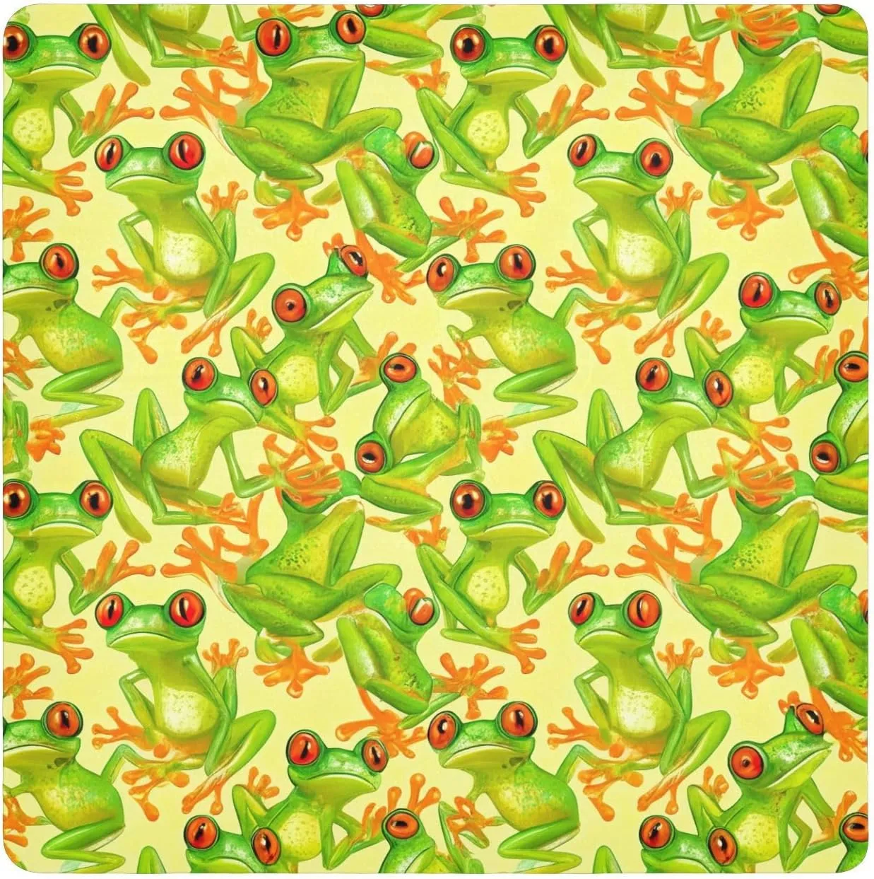 ODAWA Camera Lens Wrap Cloth 17.7 In, Green Frogs Travel Makeup Bag Organizer, Lens Protector for Camera